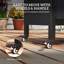 Chariot de barbecue extérieur avec table d'appoint pliable, noir