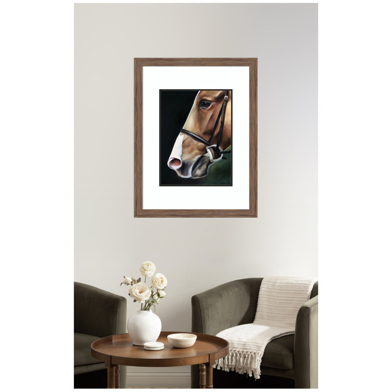 «Chestnut Horse» par Mary Sparrow, impression murale encadrée