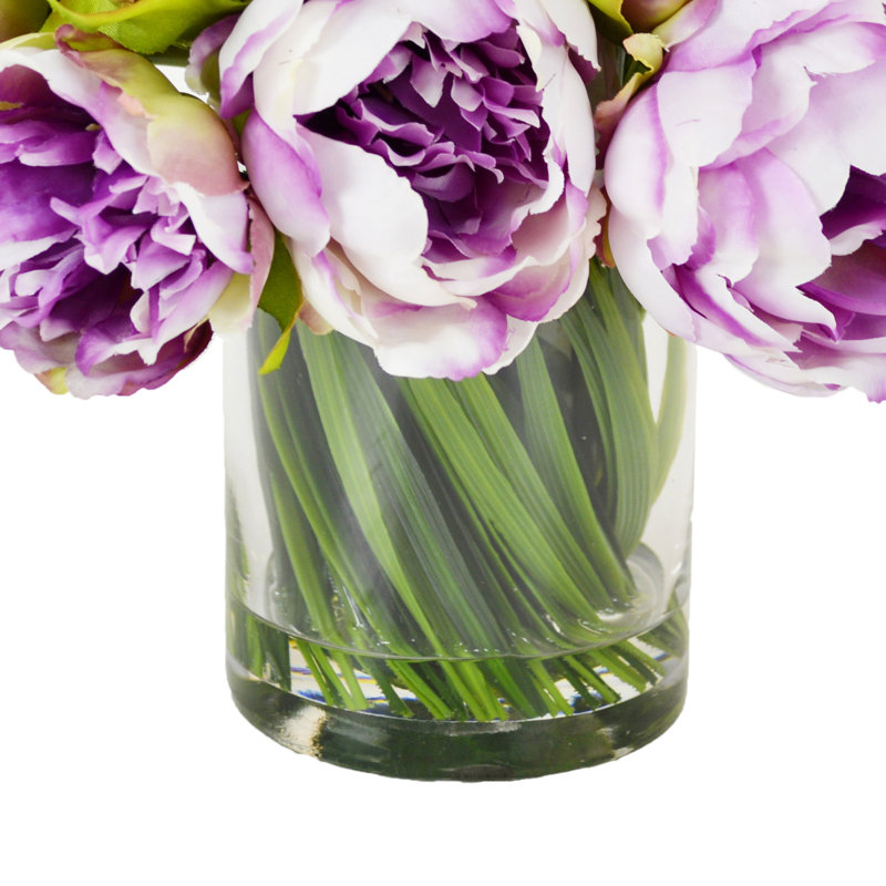 Peony Water Floral in Glass Pot
