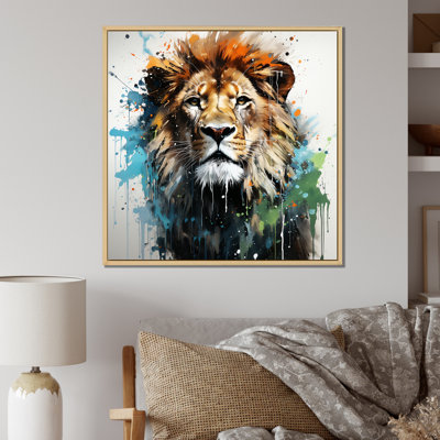 Brown And Green Monarch Portrait - Lion Animal Wall Decor