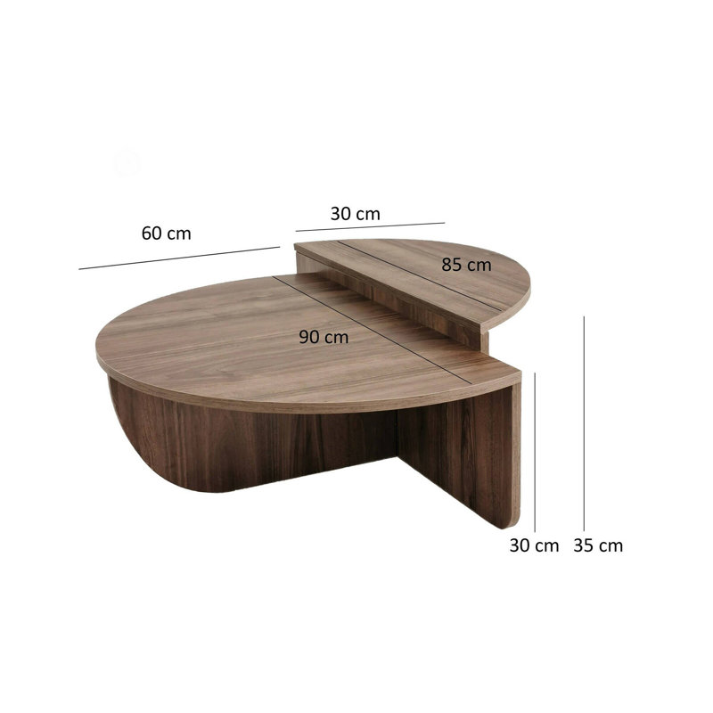 Cecele Coffee Table, Dark Walnut