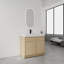 Meuble-lavabo autoportant avec lavabo en résine blanche