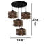 Luminaire suspendu en bois 4 lumières-1422676552