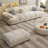 White Polyester 3 - Piece Living Room Set