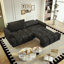 Canapé confortable en tissu 4 places avec rangement intégré, convertible en canapé-lit très grand Comfy-1806452832