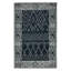 Tapis crocheté à la main 2 pi x 3 pi en laine gris anthracite et ivoire Southwestern