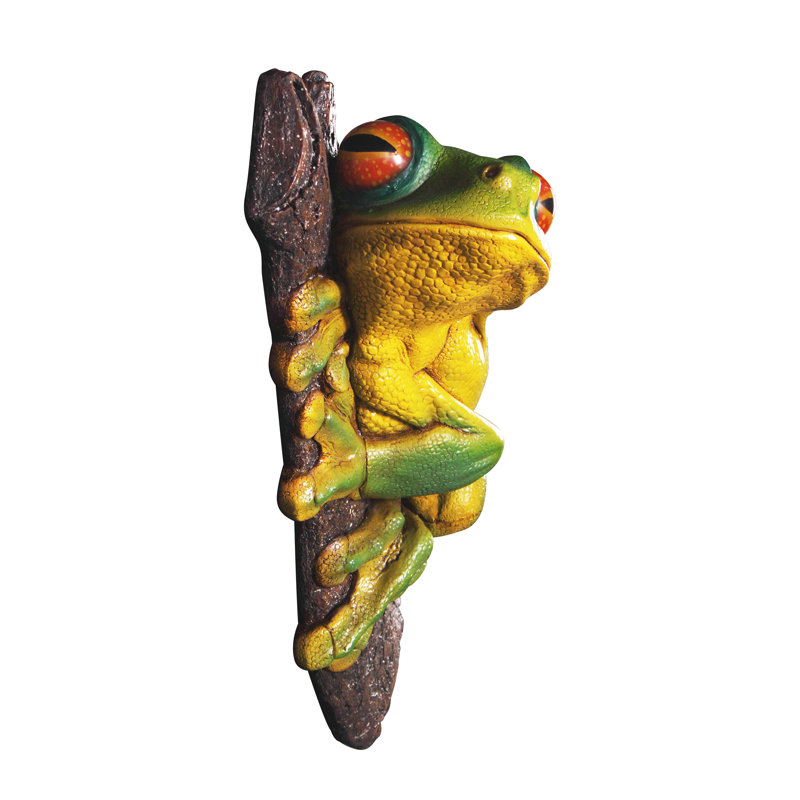 Statue de jardin grenouille aux yeux rouges
