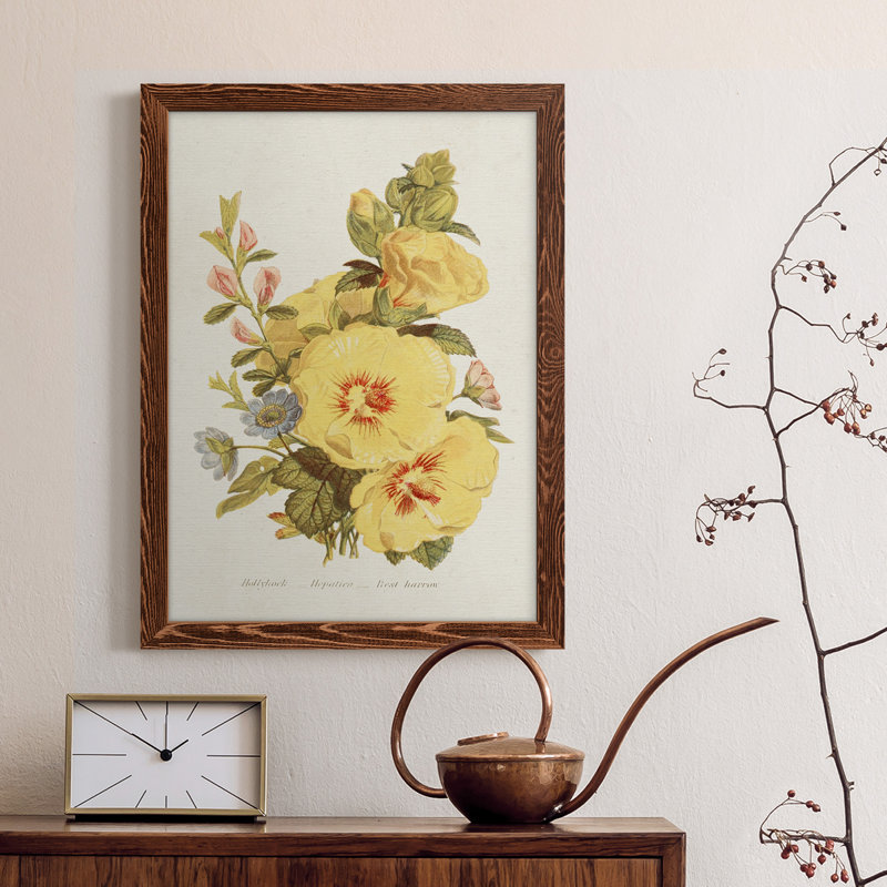 Antique Floral Bouquet VI - reproduction d'art sur toile, Érable encadré, H 17 po x l 20 po x P 1 po