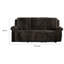 Canapé inclinable manuel Jeya, tissu en fausse fourrure large Wale, brun, 83 po-130982810