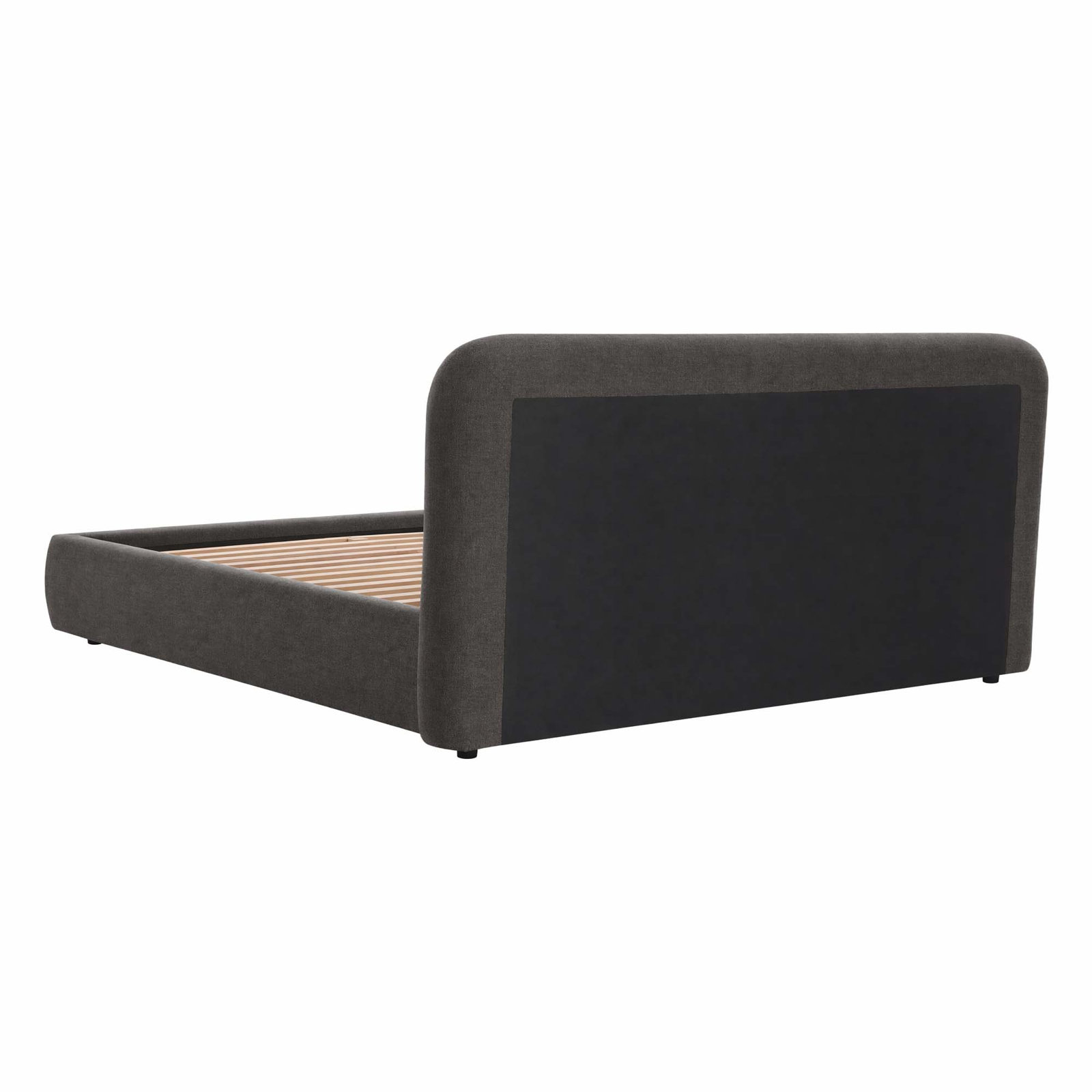 Bella Linen Upholstered Bed, Queen, Charcoal