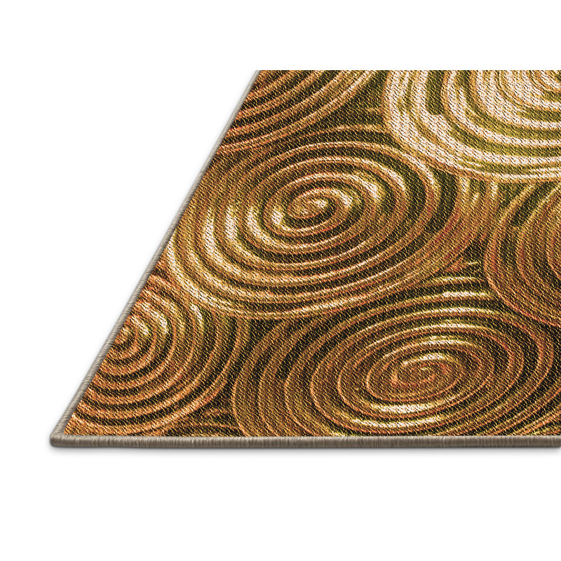 Tapis brun à motif géométrique, Rectangle 5 pi x 7 pi