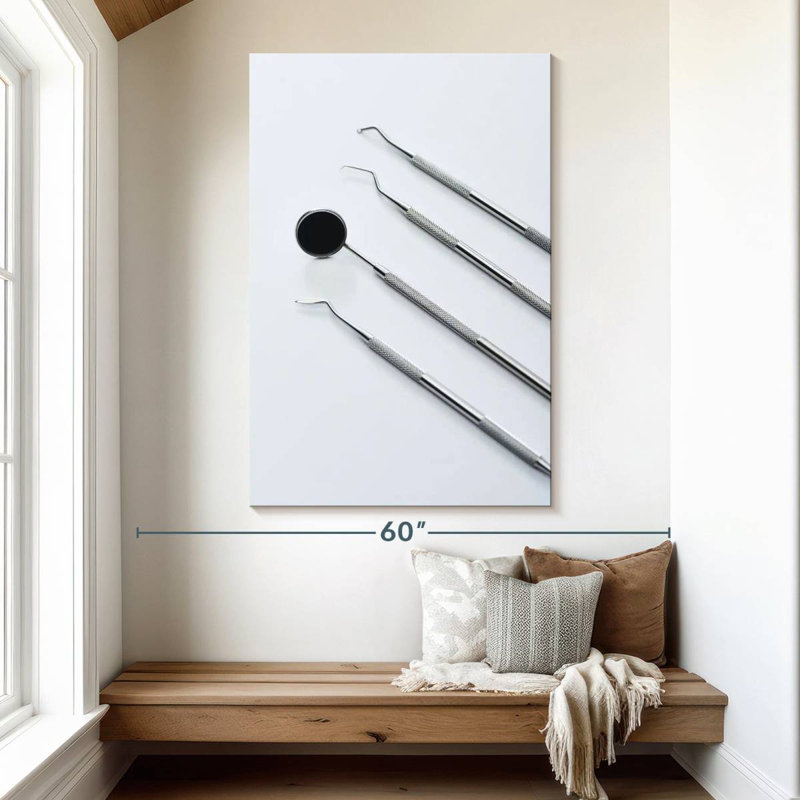 Four Dental Tools, 51" H x 34" W