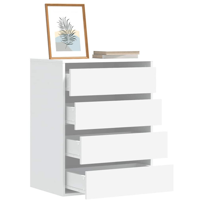 Staika Rectangle Accent Chest, White, 76cm H x 60cm W x 41cm D