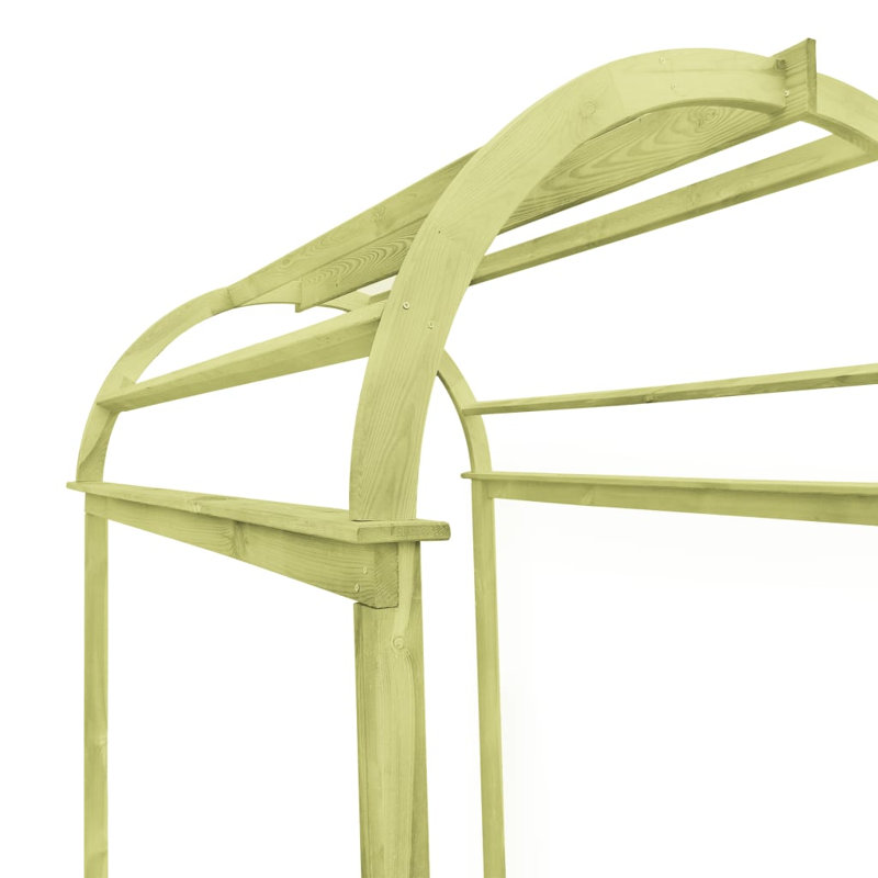 Rhymer 125cm W x 150cm D Solid Wood Arbour in Green