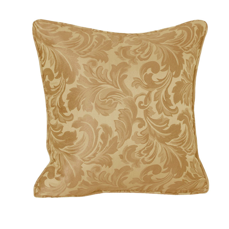 Algonac Damask Square Cushion, Gold