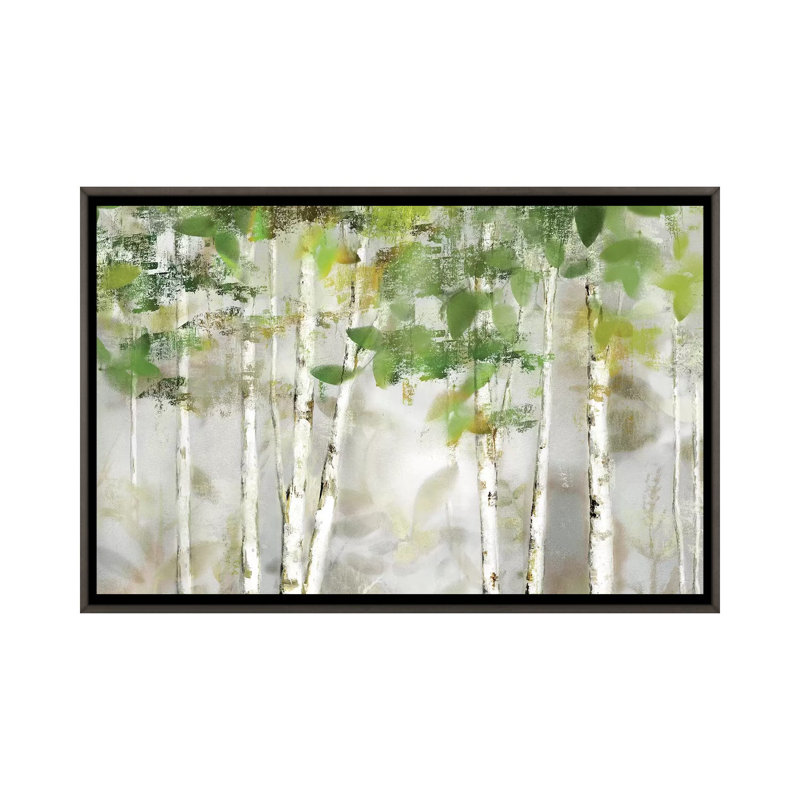 «Evergreen Forest» par Nan - impression, Cadre rustique foncé, H 18 po x l 26 po x P 1,5 po