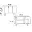 Buffet de 47 po de largeur Mid-Century moderne avec pieds en bois-777568234