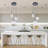 3 Light Dimmable Transparent Glass Pendant Light
