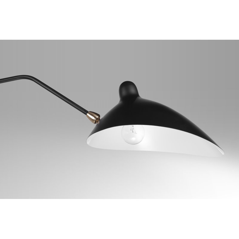 Laeticia Modern 6 Light Black Arm Flush Mount Chandelier