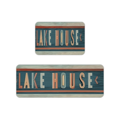 Ensemble de 2 tapis de cuisine Blue Lake House