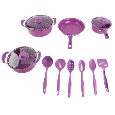 13PCS Cookware Set Nonstick Cooking Set With Milk Pot Soup Pot Frying Pan Stew Pot