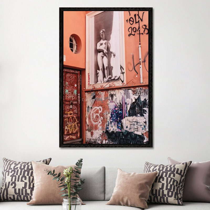 Italian Street XI by Bethany Young - Print on Canvas, Black Framed, 152.4cm H x 101.6cm W x 3.81cm D