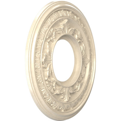 10"OD x 3 1/2"ID x 3/4"P Baltimore Thermoformed PVC Ceiling Medallion (Fits Canopies up to 4 1/4"), Universal Metallic Pearl Mist