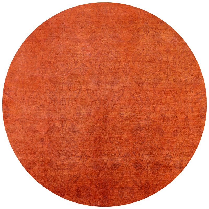 Naim Damask Indoor Rug, Round 8'