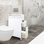 Armoire de rangement mince pour salle de bain roulante avec 2 tiroirs et paniers tissés, chariot de rangement résistant à l'eau avec roulettes verrouillables pour l'espace latéral de la toilette