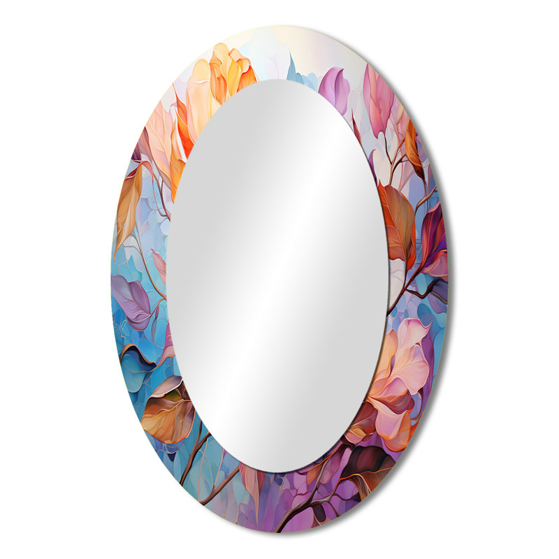 Dreamy Colorful Foliage I - Miroir mural multicolore, 36 po x 24 po