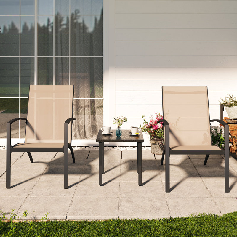 Ensemble bistro 3 pièces PVC-coated polyester