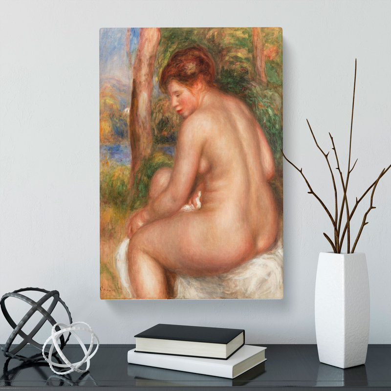 Bather In Three-Quarter View by Pierre-Auguste Renoir - Wrapped Canvas, 91cm H x 60cm W x 3cm D