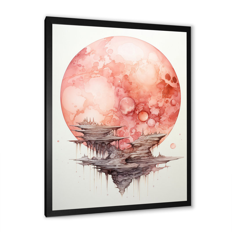 " Planet Haumea Subtle ", Black Picture Framed, 20" H x 12" W x 1" D