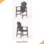 Ensemble de 2 chaises de salle à manger d'extérieur résistantes aux intempéries en bois d'acacia Adirondack-686111165