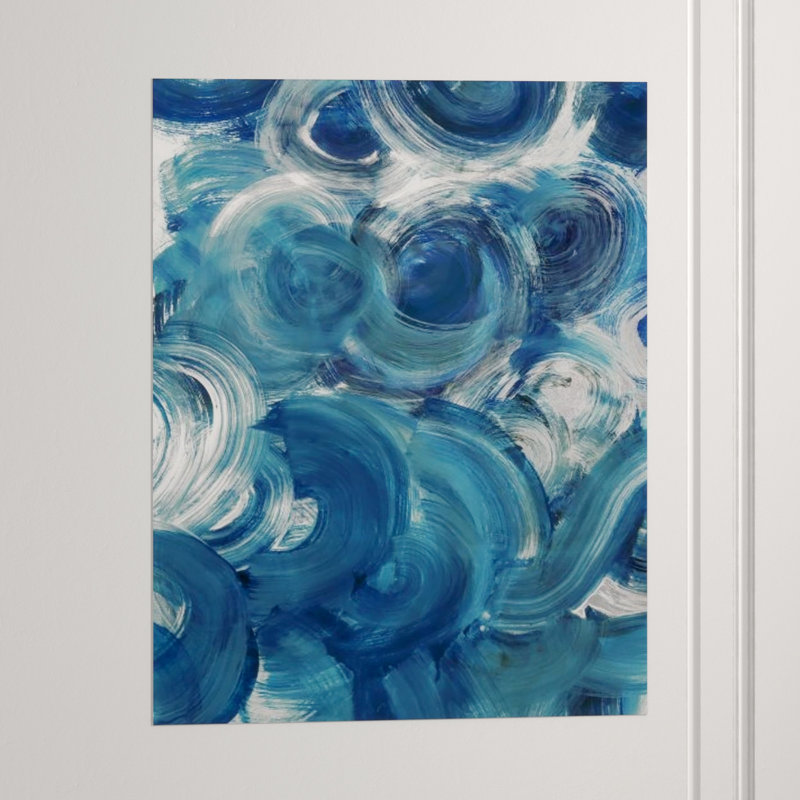 Where Bluebirds Fly Print by D’Alessandro Léon, 31" H x 24" W x 1.5" D, Gilded Silver