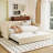 Upholstered Daybed With Pull-Out Trundle Bed-725274204
