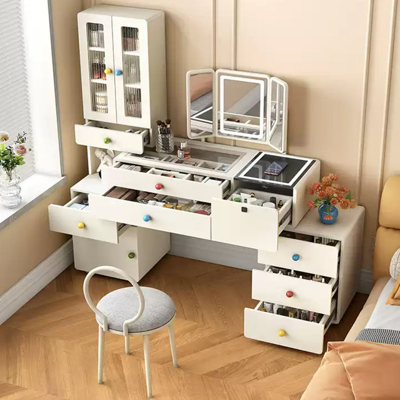 Cream style dresser Multi-functional makeup table