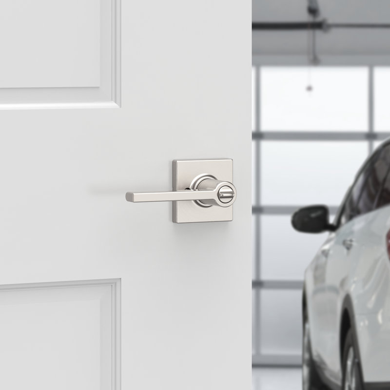 Levier de porte à clé Casey avec rosette Casey et SmartKey, Nickel satiné