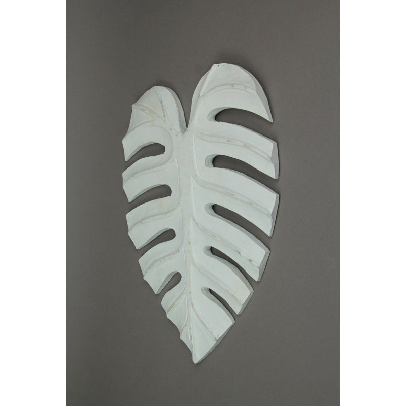 Décoration murale feuille tropicale, H 15,25 po x l 11,75 po x P 0,75 po