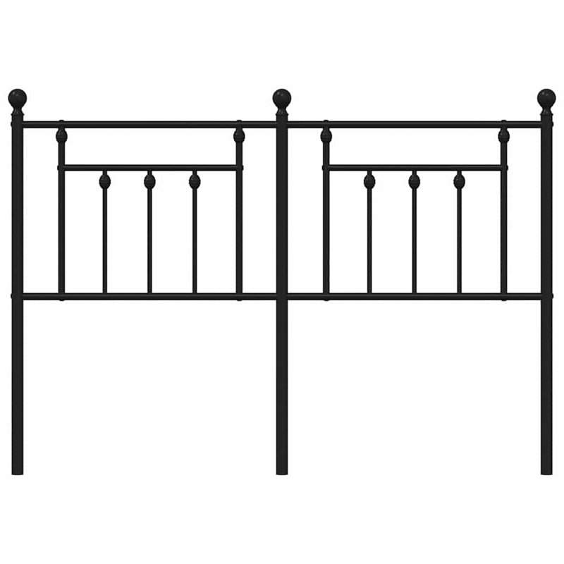 Metal Replace Headboard 140 Cm, 97cm H x 156cm W x 3cm D, Black
