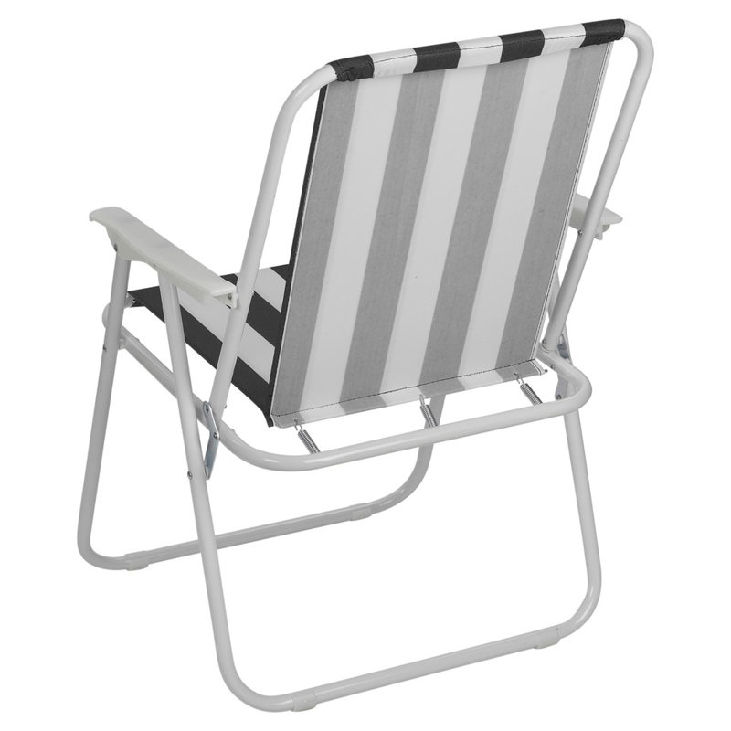 4 - Person Patio Dining Set Square Table, White/Black