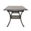 Table de salle à manger extensible Cast Weather - Caractéristique. Fabriqué en fer et en bois. Ton naturel. 64 po x 37,5 po 29 po. Table de terrasse 82,64 lb - Design rustique, matériaux 64 po 37,5 po 29 po