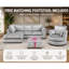 4 Seater Velvet Sofa & Chaise-134973893