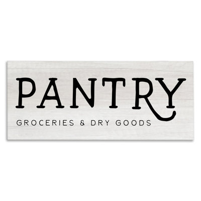 Rustic Pantry Groceries Sign Canvas Wall Art by Daphne Polselli