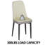 Table de salle à manger extensible 62,99 à 78,74 po avec 6 chaises en tissu polyuréthane, pieds en forme de U, idéale pour travailler 2 à 8 personnes, grands groupes confortables-1509147794