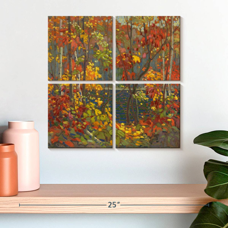 Alvord The Pool Autumn, 18" H x 18" W