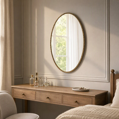 Miroir rétro en fer, suspendu au mur