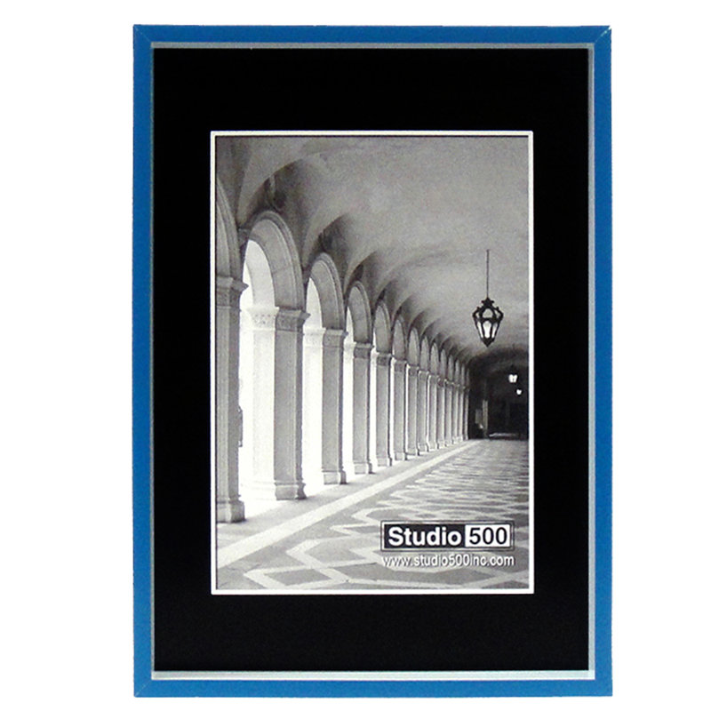 Cadre photo de coupe propre moderne et rayé, Orange, 10 po x 8 po