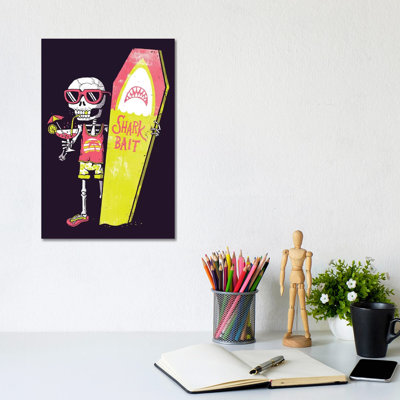 Shark Bait by Michael Buxton - Wrapped Canvas Print