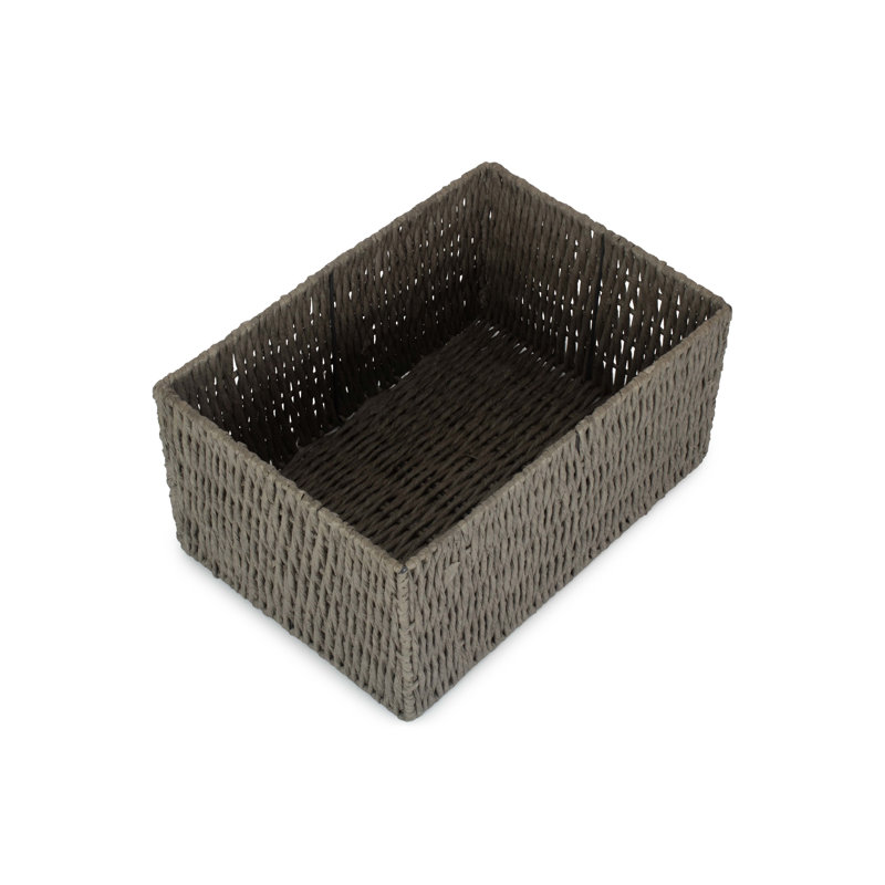 Wicker Paper Rope Storage Basket, 22cm H x 42cm W x 30cm D